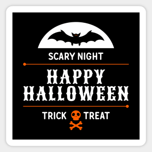 Happy Halloween Trick or Treat Scary Bat Sticker